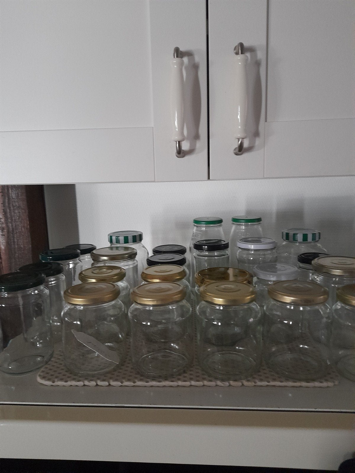 100 glazen potten met schroefdeksel in perfecte staat, Huis en Inrichting, Keuken | Servies, Klassiek, Ophalen of Verzenden, Kom(men)