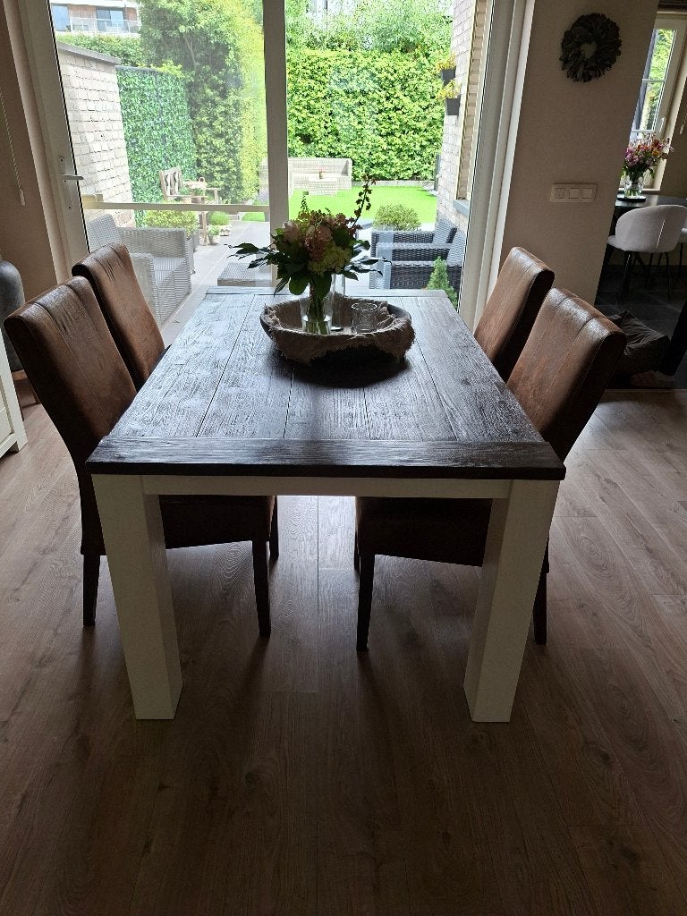 Landelijke meubels in goede staat, Huis en Inrichting, Complete eetkamers, Ophalen, Gebruikt, Landelijk (acacia hout), Minder dan 4 stoelen