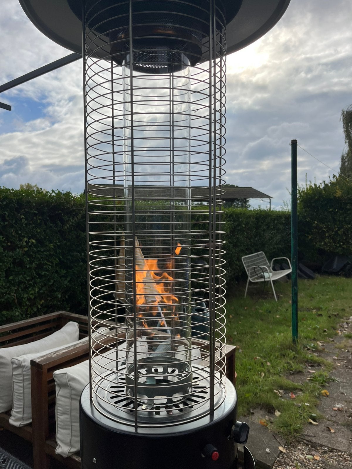Terrasverwarmer gas easy ignition en gasfles, Ophalen, Zo goed als nieuw, Gas