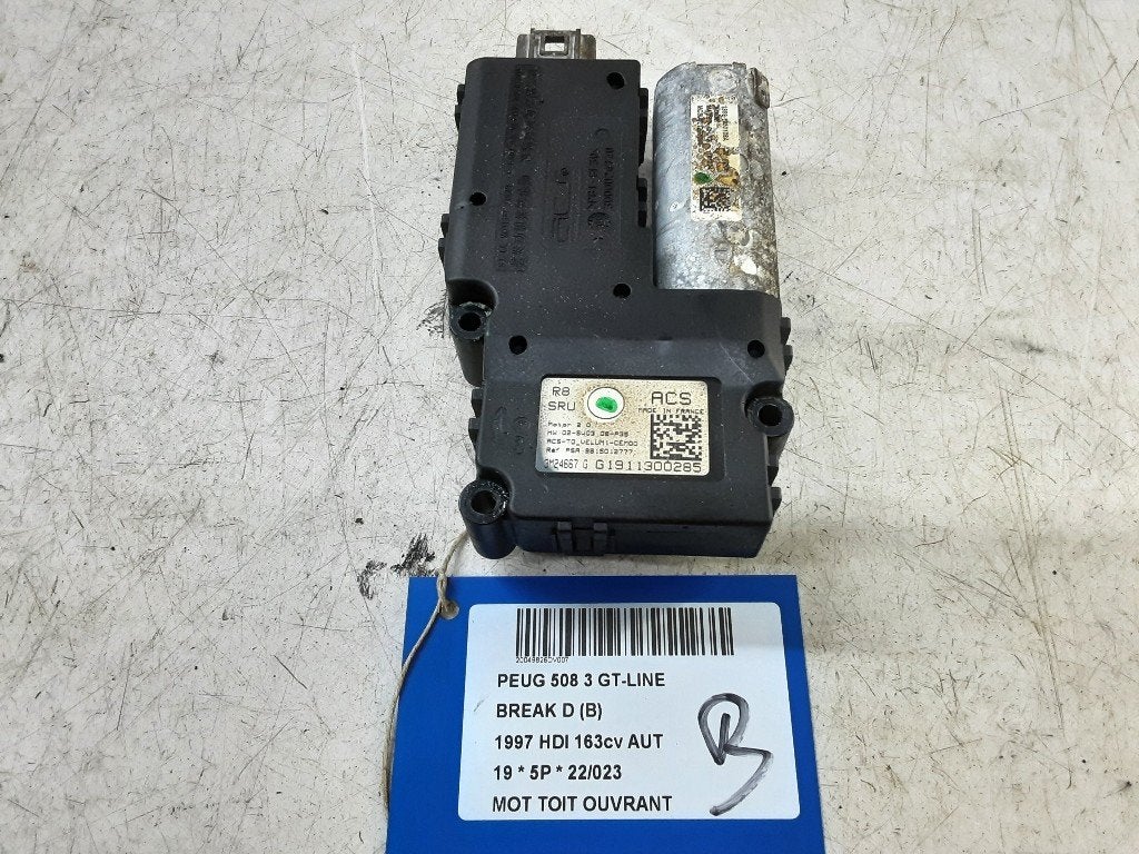 TOIT OUVRANT MOTEUR 508 SW (F4 / FC / FJ / FR) (3M24667), Utilisé, Peugeot