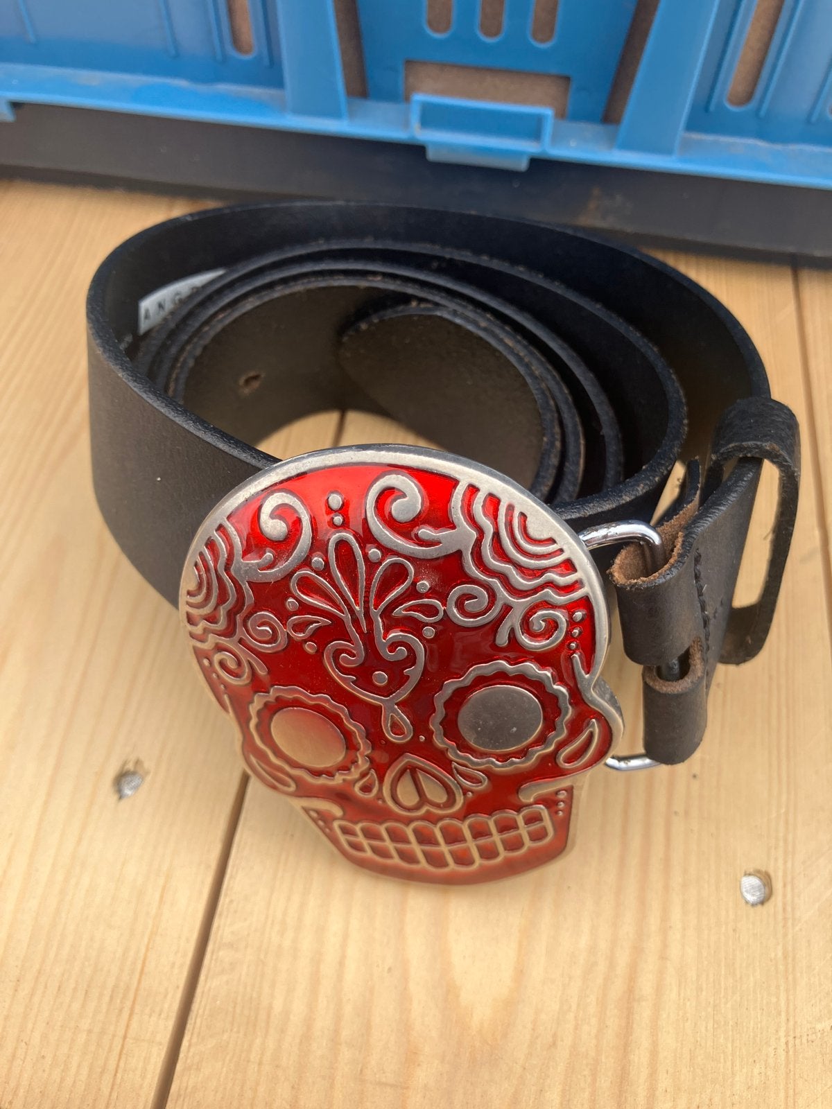 Mexicaanse lederen riem, Ophalen of Verzenden, Zo goed als nieuw