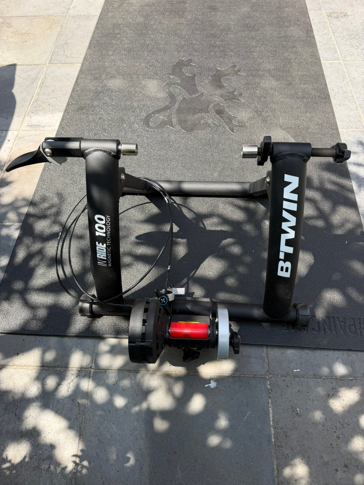 Btwin Inride 100 fietsrollen + mat, Sport en Fitness, Ophalen, Zo goed als nieuw