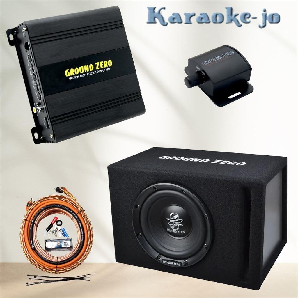 Ground Zero GZIA 100.2 versterker + Subwoofer + kabelset, Ophalen of Verzenden, Nieuw