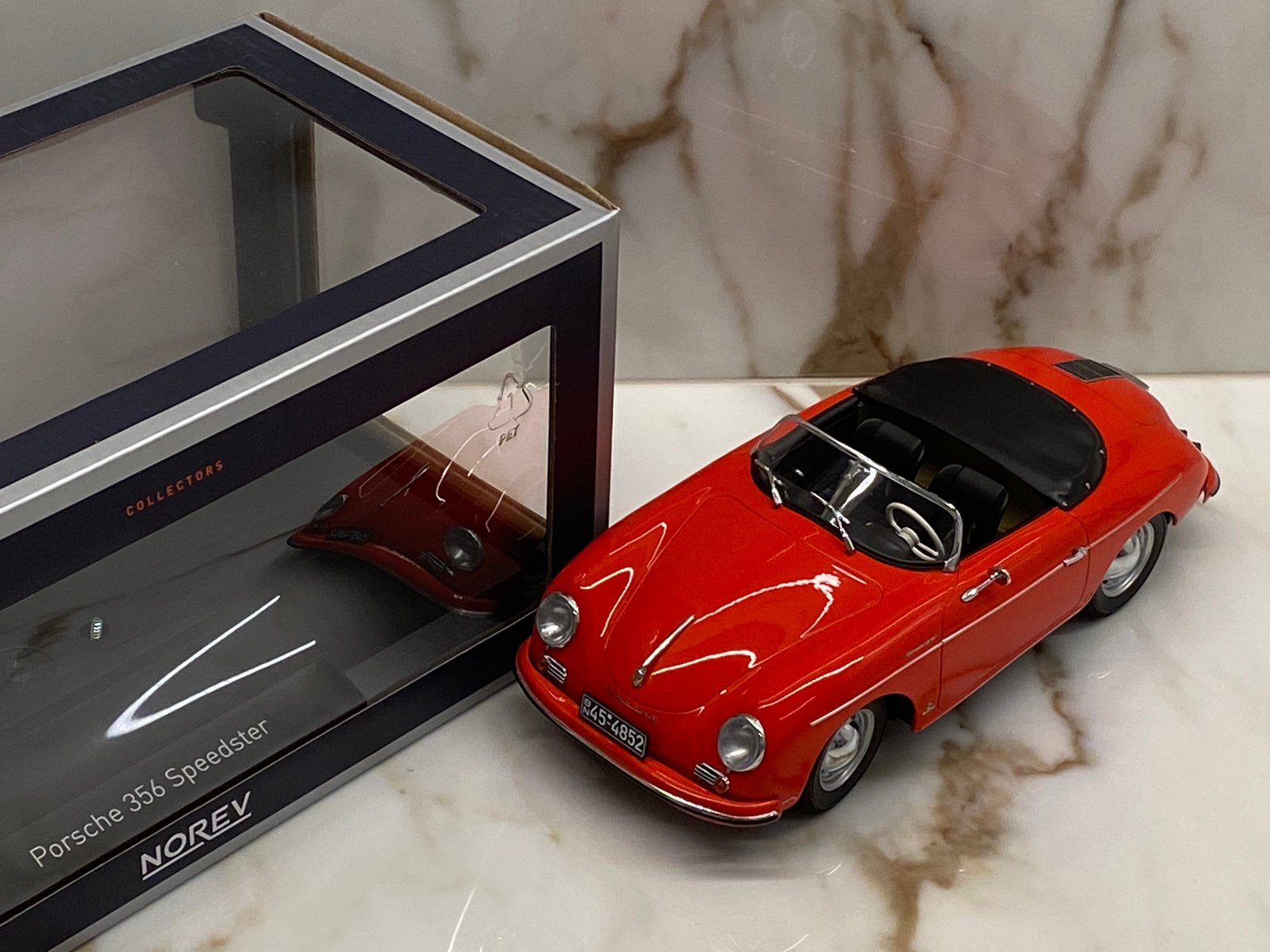 Norev Porsche 356 Speedster - 1954 - 1:18, Ophalen of Verzenden, Zo goed als nieuw, Auto, Norev