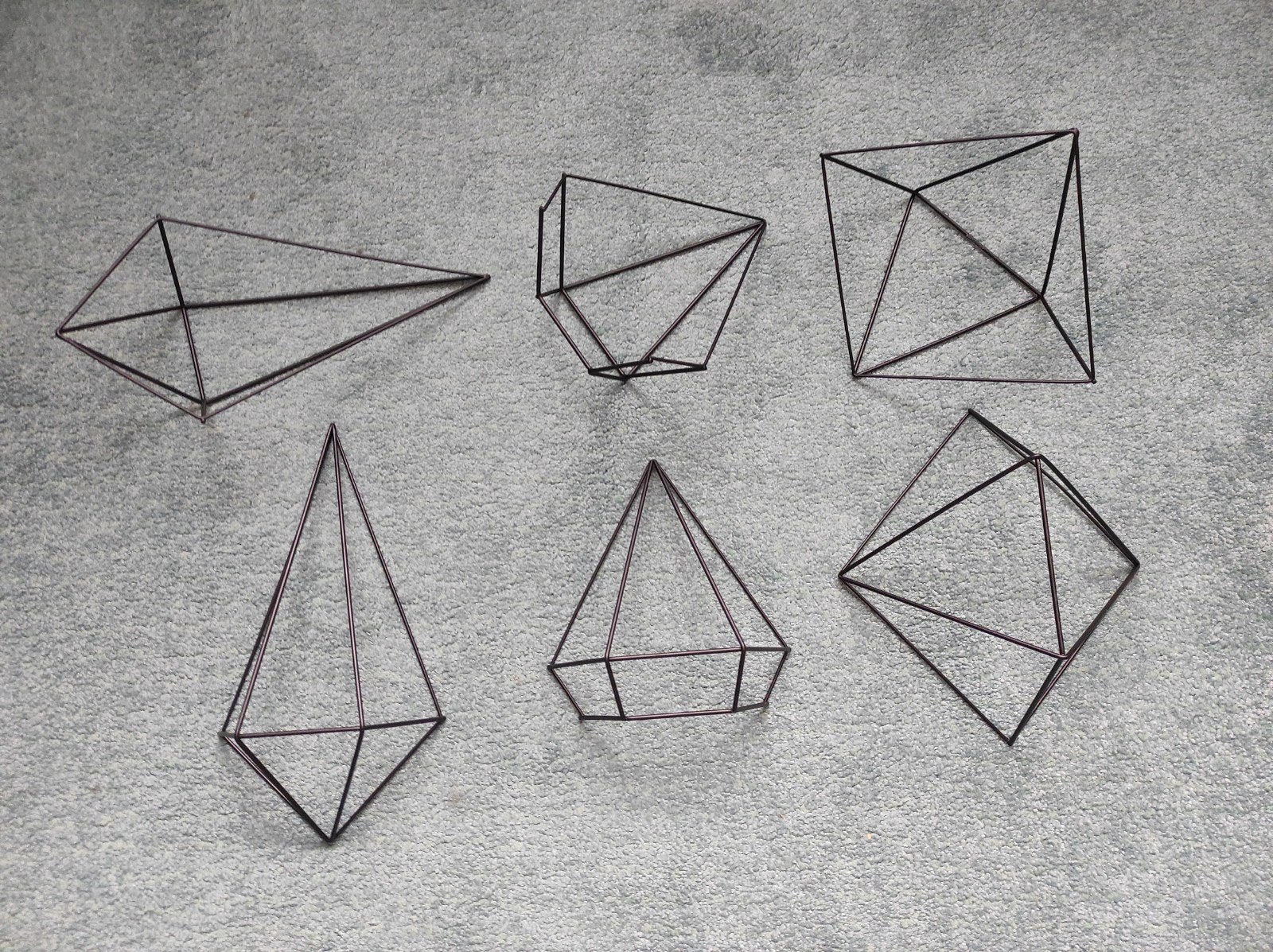 Zwart metalen frames. 6 stuks, 3x 2, Ophalen of Verzenden, Metaal, Zwart