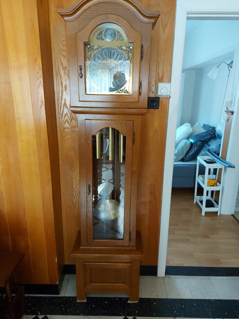 Staande klok, Huis en Inrichting, Ophalen, Gebruikt, Analoog, Met gewichten