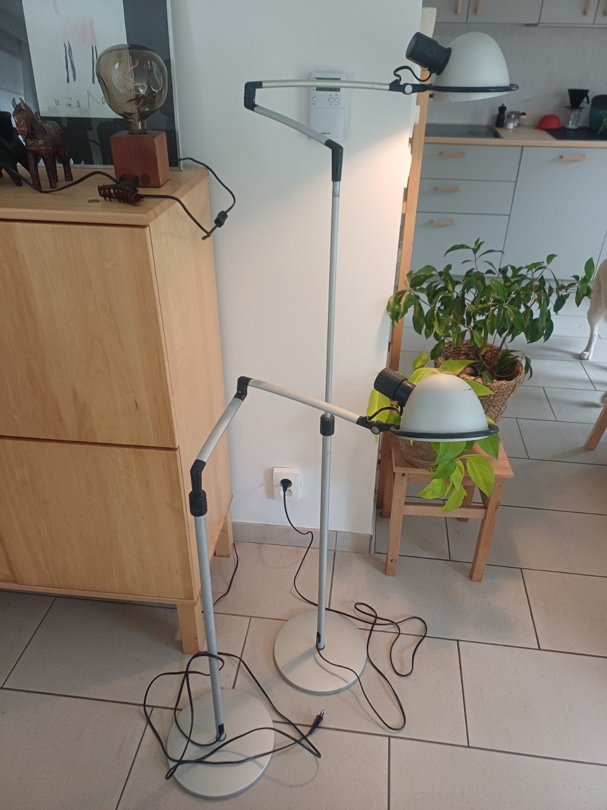 Design vintage vloerlampen van Ikea, Huis en Inrichting, Ophalen, Rond