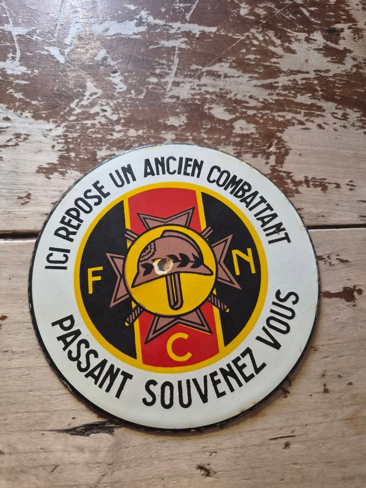 plaque emaillee commémorative, Enlèvement ou Envoi, Utilisé