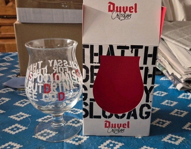duvel glas rolling stone magazine, Ophalen of Verzenden, Nieuw, Bierglas