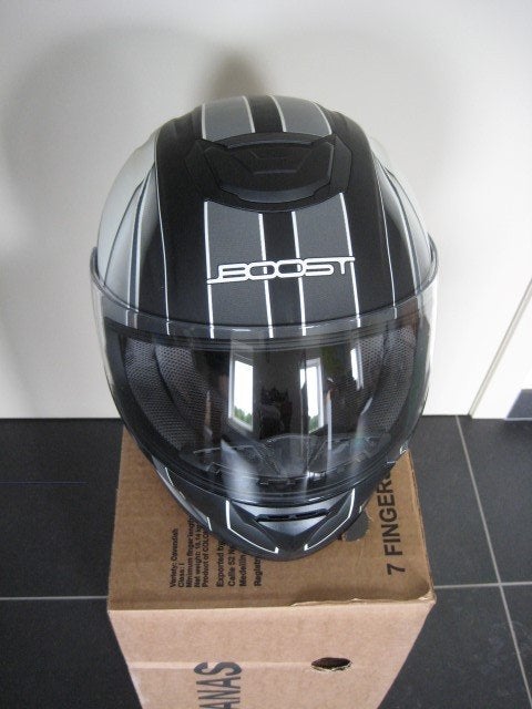 Boost nieuwe motohelm Medium/58 incl zonneklep., Overige merken, M, Ophalen of Verzenden, Nieuw zonder kaartje