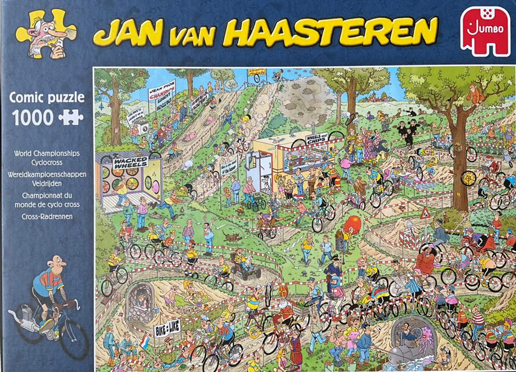 Jan Van Haasteren - wereldkampioenschappen veldrijden - 1000, Hobby & Loisirs créatifs, Sport cérébral & Puzzles, Enlèvement, 500 à 1500 pièces