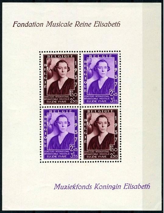 Blok 7 MNH 1937 - Koningin Elisabeth, Ophalen of Verzenden, Postfris, Postfris
