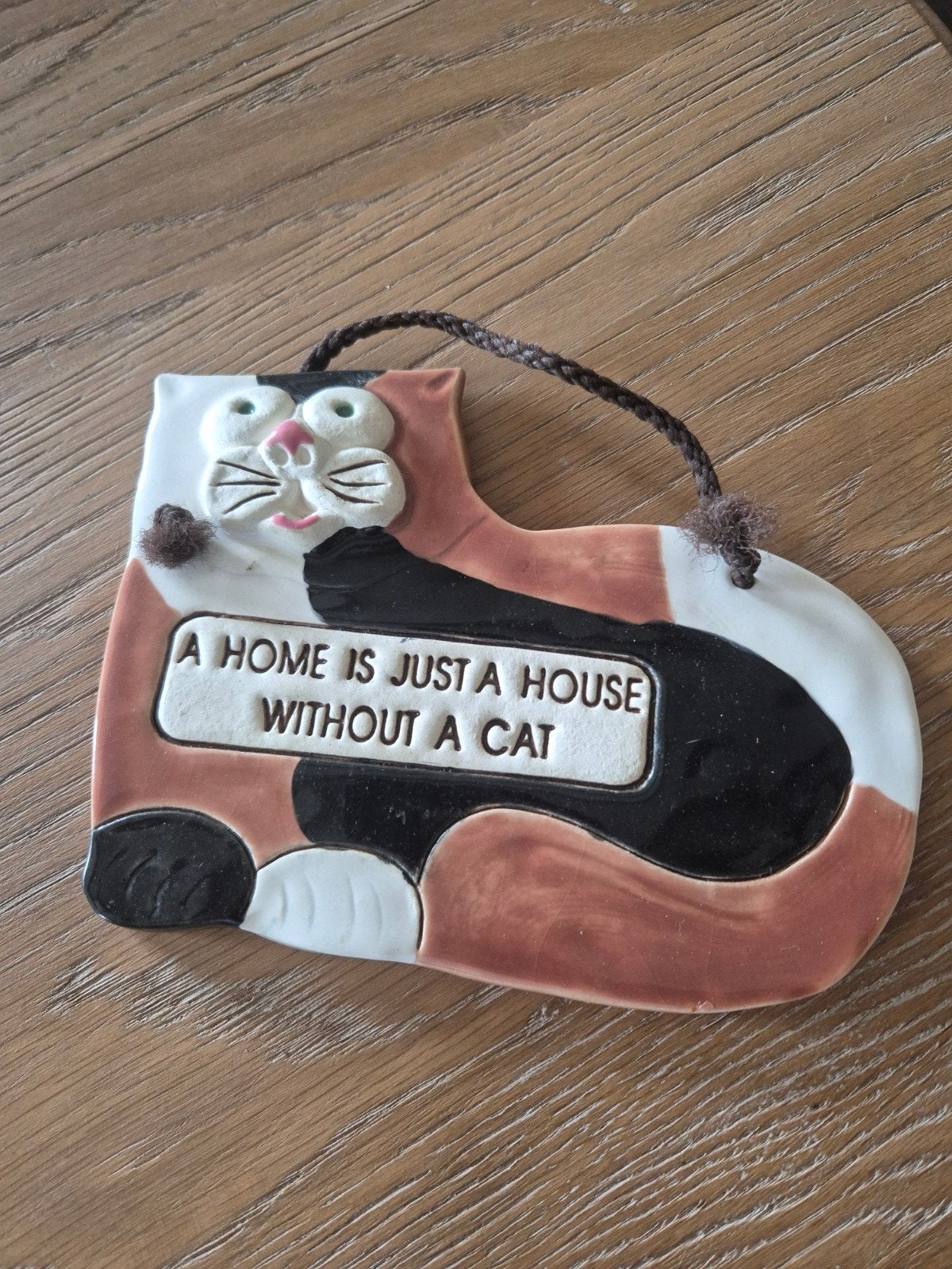 Vintage amerikaans welkomsbord poes, Ophalen of Verzenden