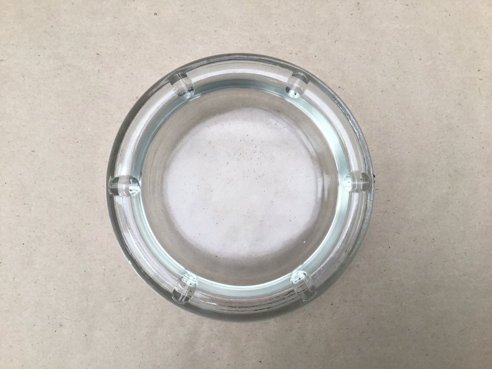 Vintage ronde glazen asbak jaren 70, Ophalen of Verzenden
