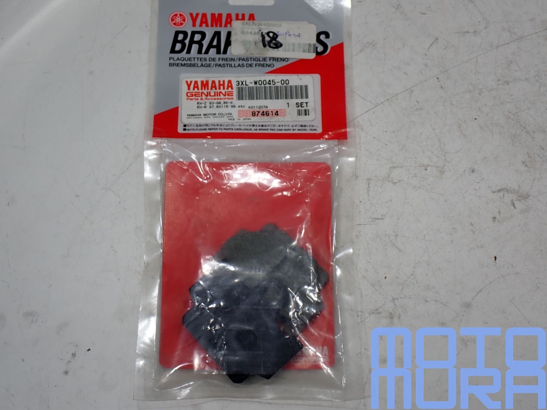 Yamaha OEM 3XLW004500 Organische remblokken voor Yamaha DT12, -, -, Nieuw, Ophalen of Verzenden