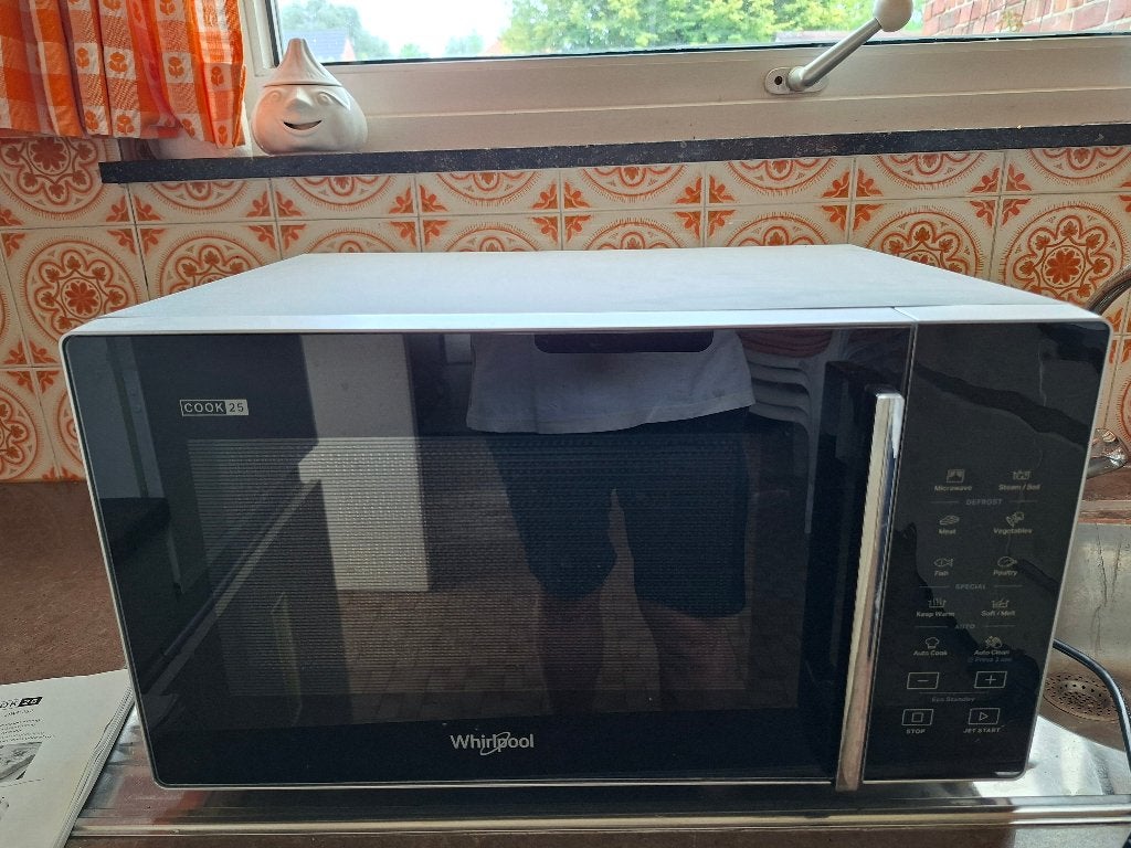 microgolf oven whirlpool Cook25 in perfect staat, Ophalen, Gebruikt, Microgolfoven, Draaiplateau