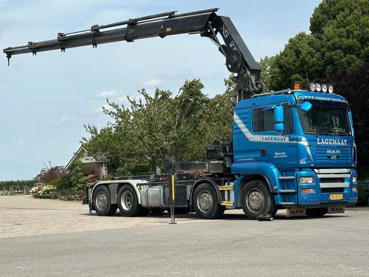 MAN TGA 35.440 8x2 HIAB 37TM!RADIO REMOTE/CONTAINER SYSTEM!, 324 kW, Blauw, MAN, Bedrijf