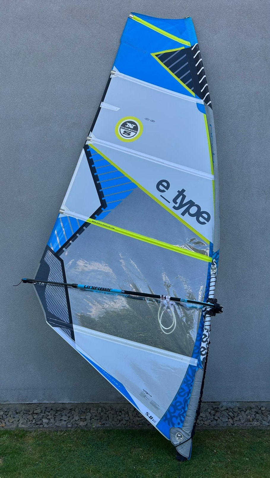 North Sails e-type 5.8 freeride zeil, Watersport en Boten, Windsurfen, Ophalen, 5 tot 6.5 m², North Sails, Zeil