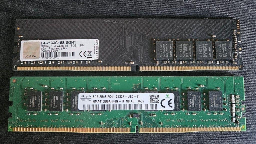 DDR4 2x 8GB 2133 RAM UDIMM, Enlèvement ou Envoi, DDR4, Comme neuf, Desktop