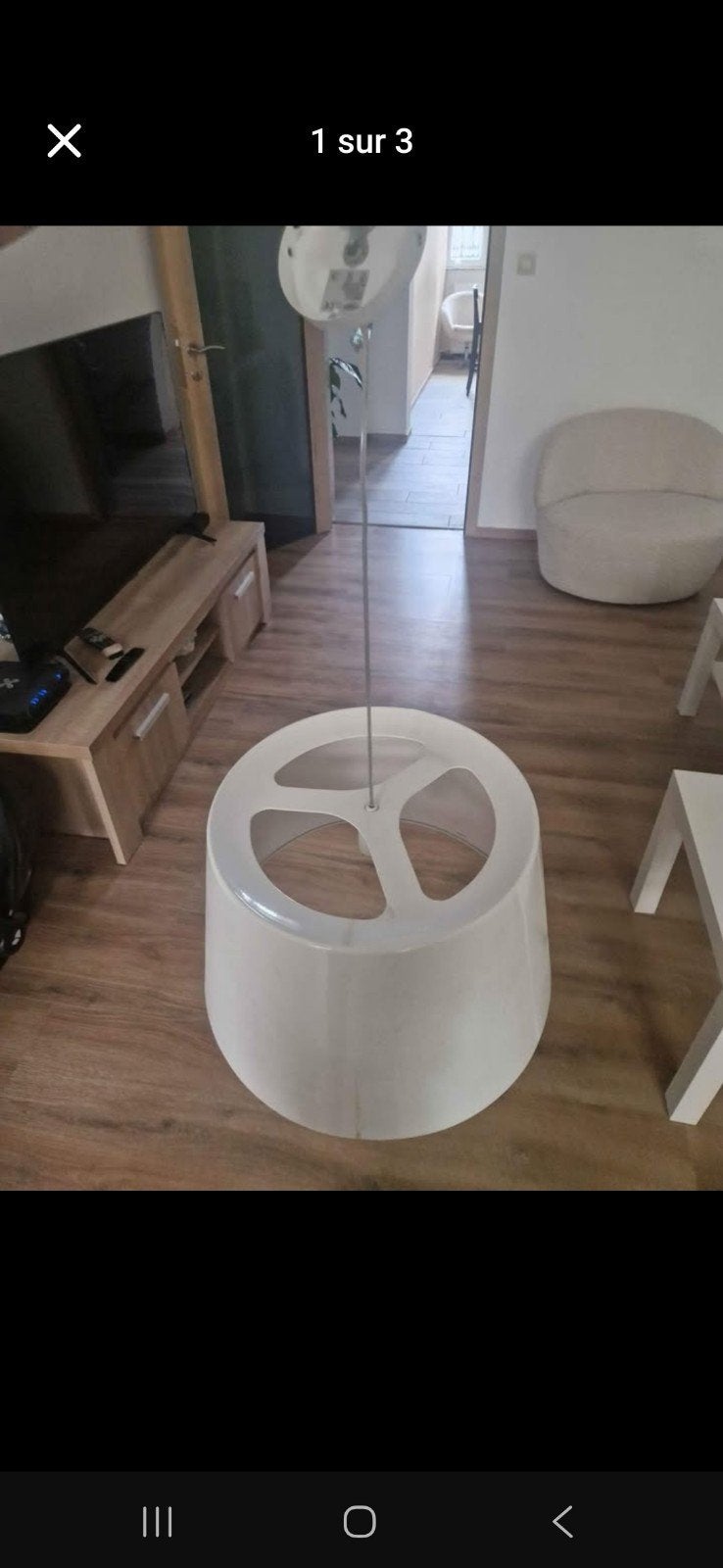 Twee lampen te koop, Gebruikt, Wit, Rond, Ophalen