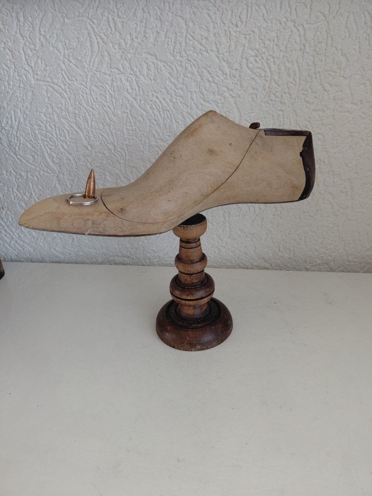 Oude schoenleest op staander, Antiek en Kunst, Ophalen of Verzenden