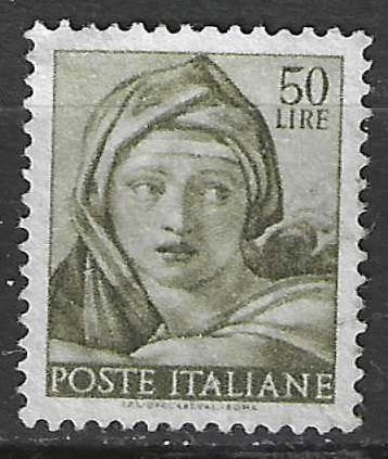 Italie 1961 - Yvert 834 - Werken van Michelangelo (ST), Verzenden, Gestempeld