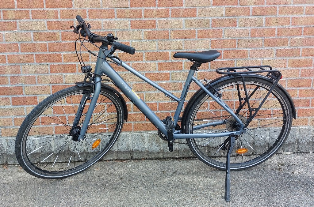 BTWIN Elops stadsfiets voor lange afstanden 500 jongen/heren, Gebruikt, Velgrem, Versnellingen, Ophalen