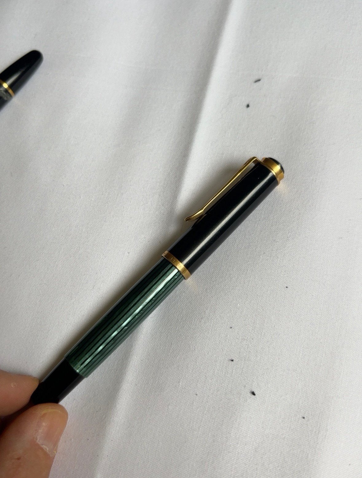 Vintage Pelikan M400 vulpen – 14C 585 gouden Medium penpunt, Ophalen, Zo goed als nieuw, Vulpen