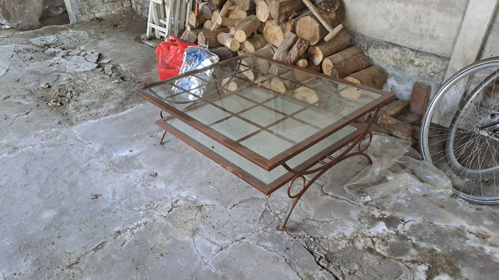Metalen salontafel te koop, Ophalen, Gebruikt, Vierkant, Metaal