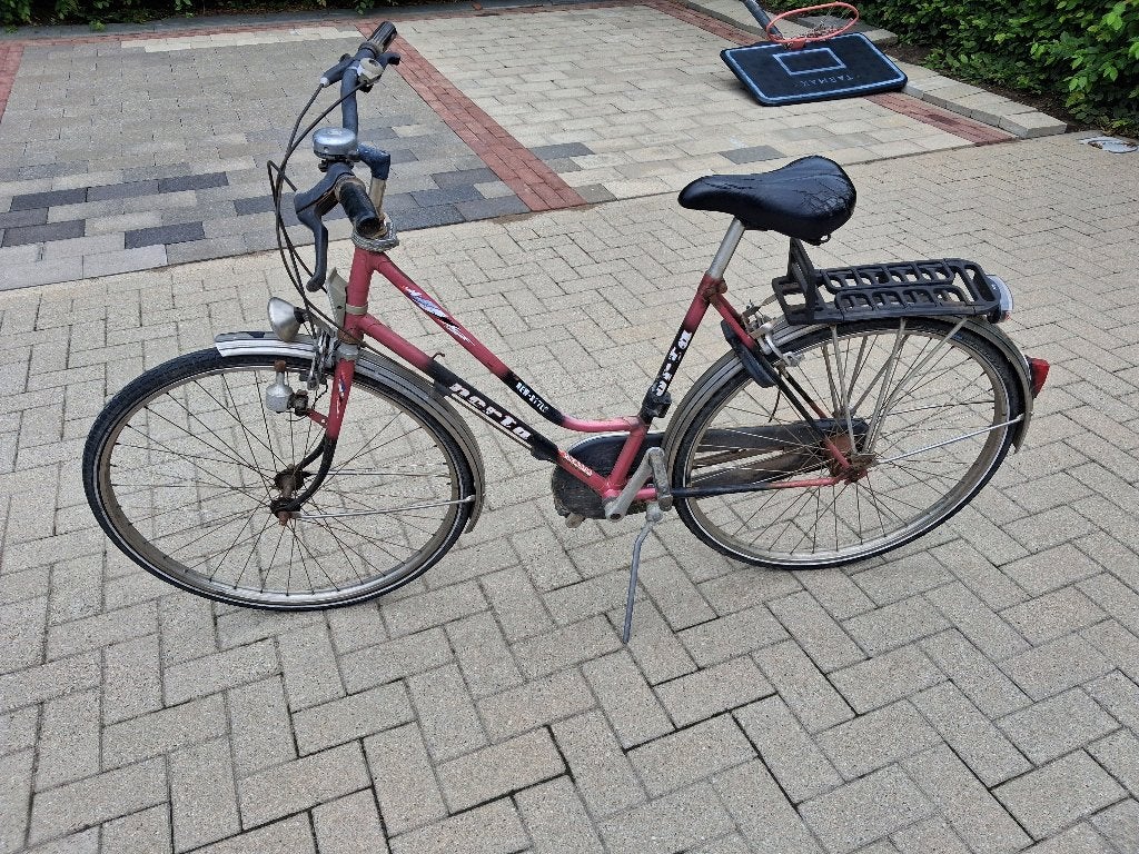 Damesfiets, Gebruikt, Velgrem, Versnellingen, 56 cm of meer
