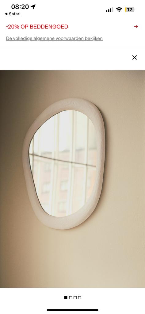 Asymmetrische spiegel H&M Home, Enlèvement, Comme neuf