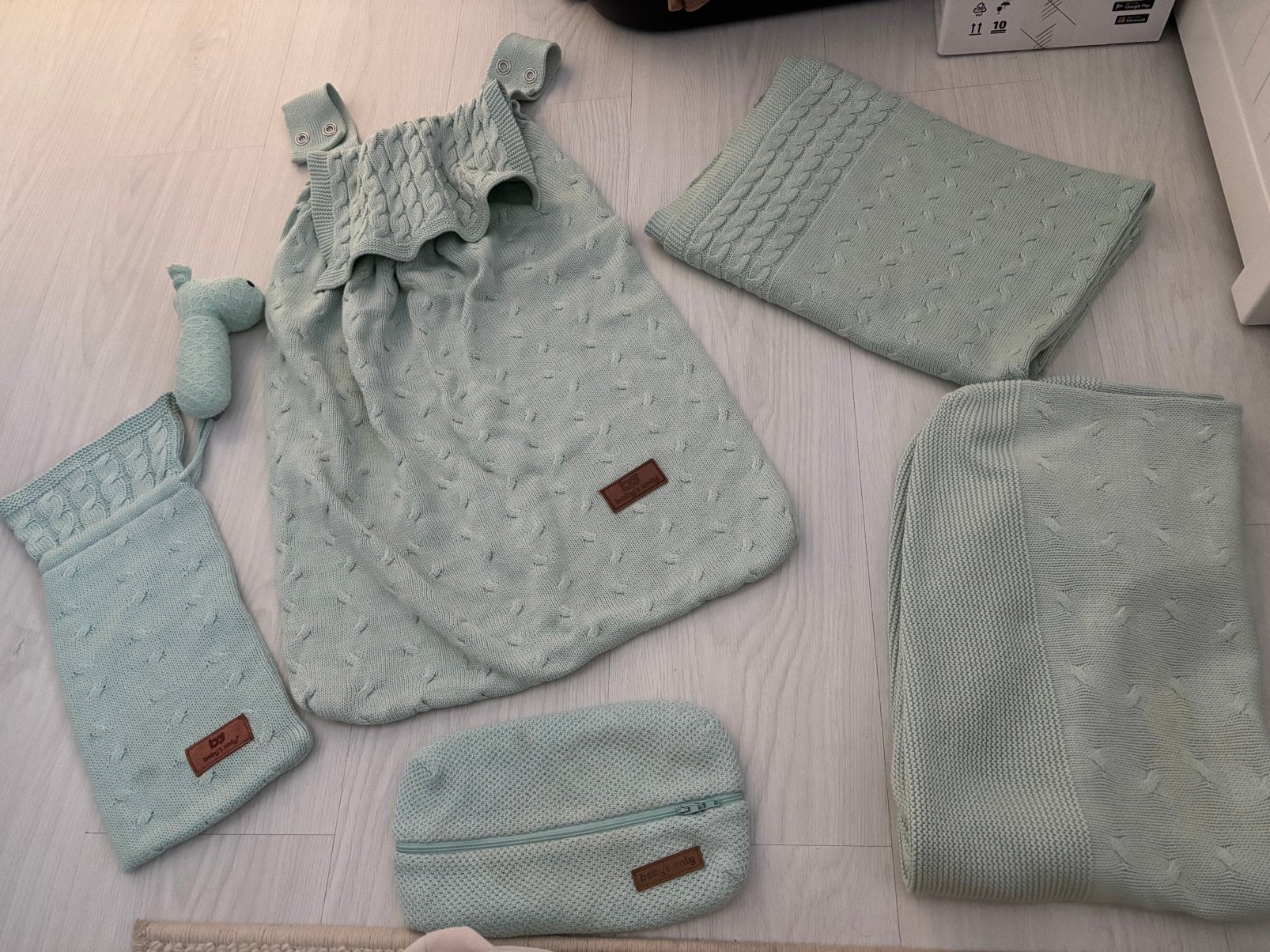 Baby’s only set met deken, verzorgingskussenhoes…, Garçon ou Fille, Enlèvement ou Envoi, Vert, Utilisé