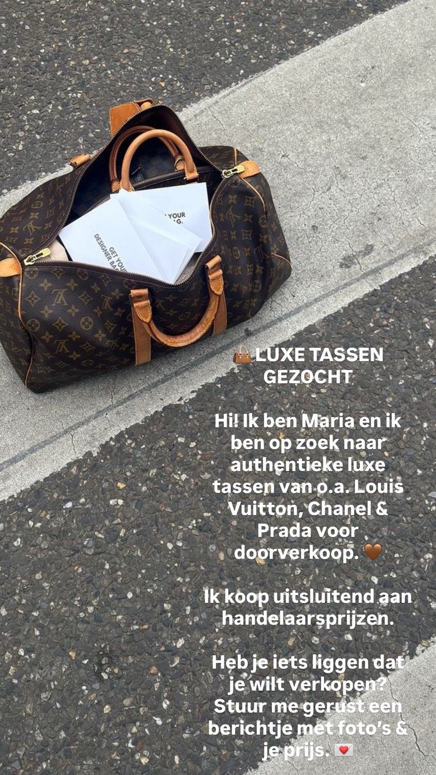 GEZOCHT - LUXE TASSEN (LV, CHANEL, PRADA), Ophalen