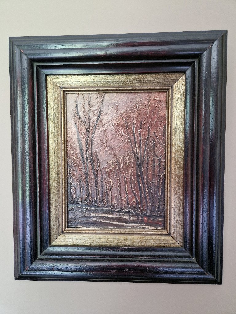 LUCIE BRULIN origineel olieverf 35 x 40, Ophalen of Verzenden, Olieverf