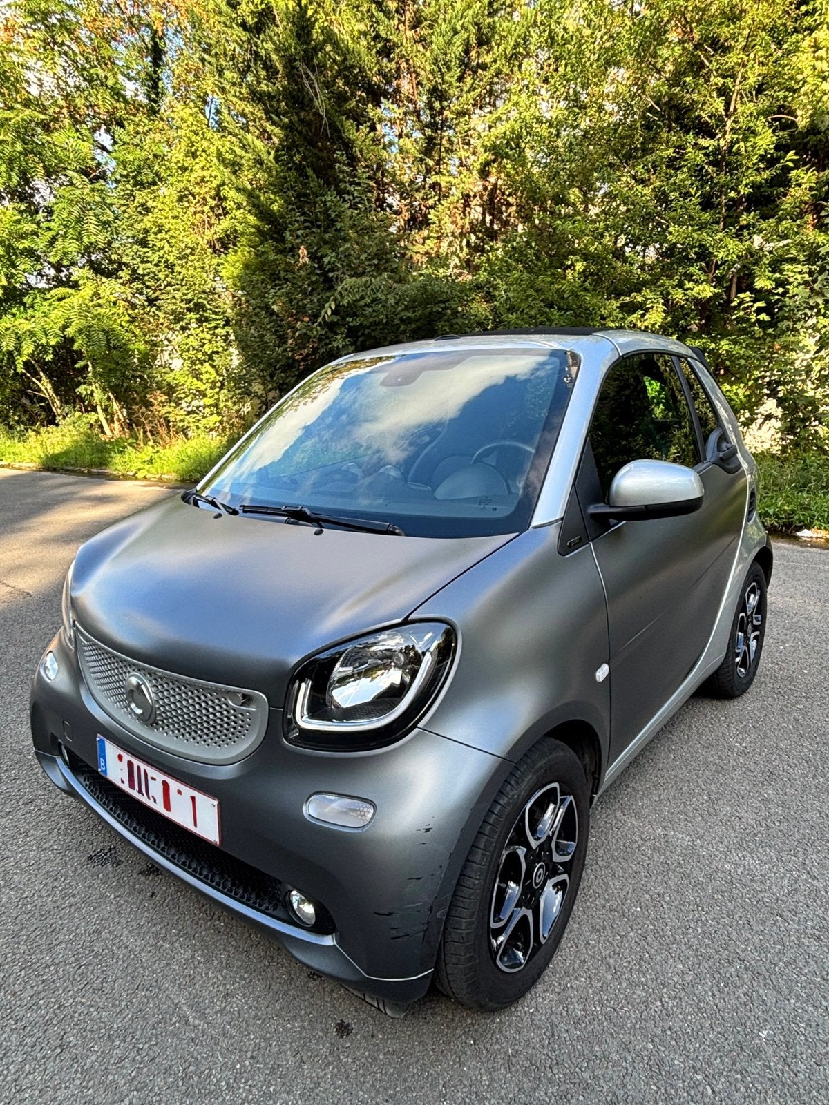 SMART FOR TWO CABRIO 05/2017 Automatique 15000km ️️, Autos, Cuir, Argent ou Gris, Achat, 898 cm³