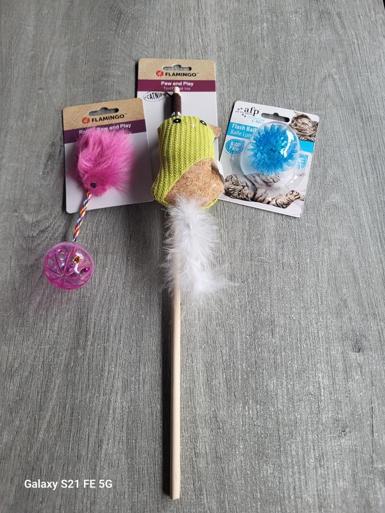 Kattenspeeltjes 3pack, Dieren en Toebehoren, Ophalen, Nieuw, Speelhengel