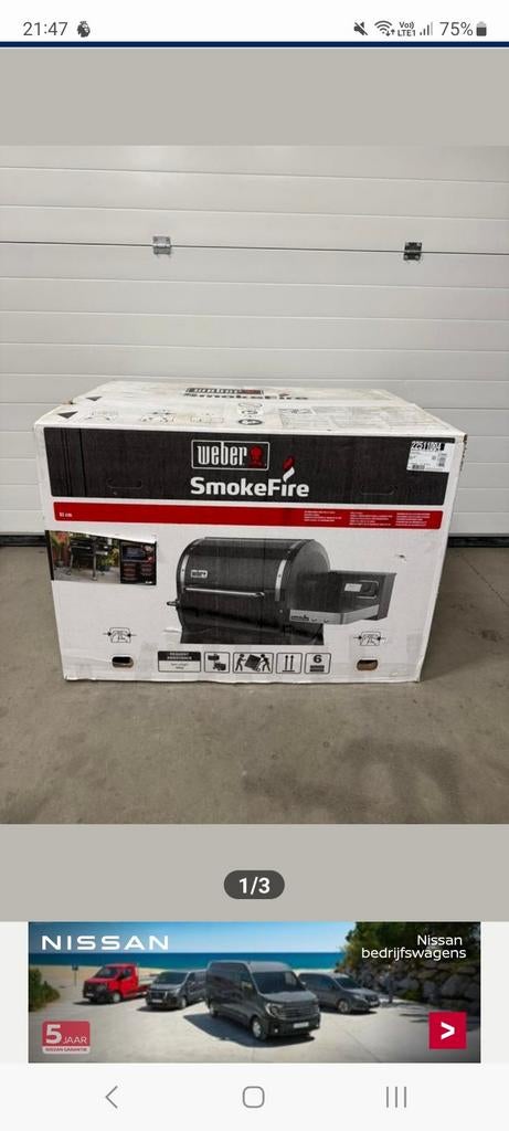 Weber SmokeFire EX4 GBS Wood Fired Pellet Grill Gen2, Enlèvement, Gril