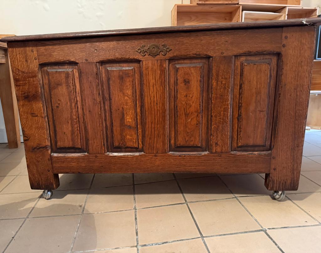 Houten kist op wieltjes, Ophalen, Gebruikt