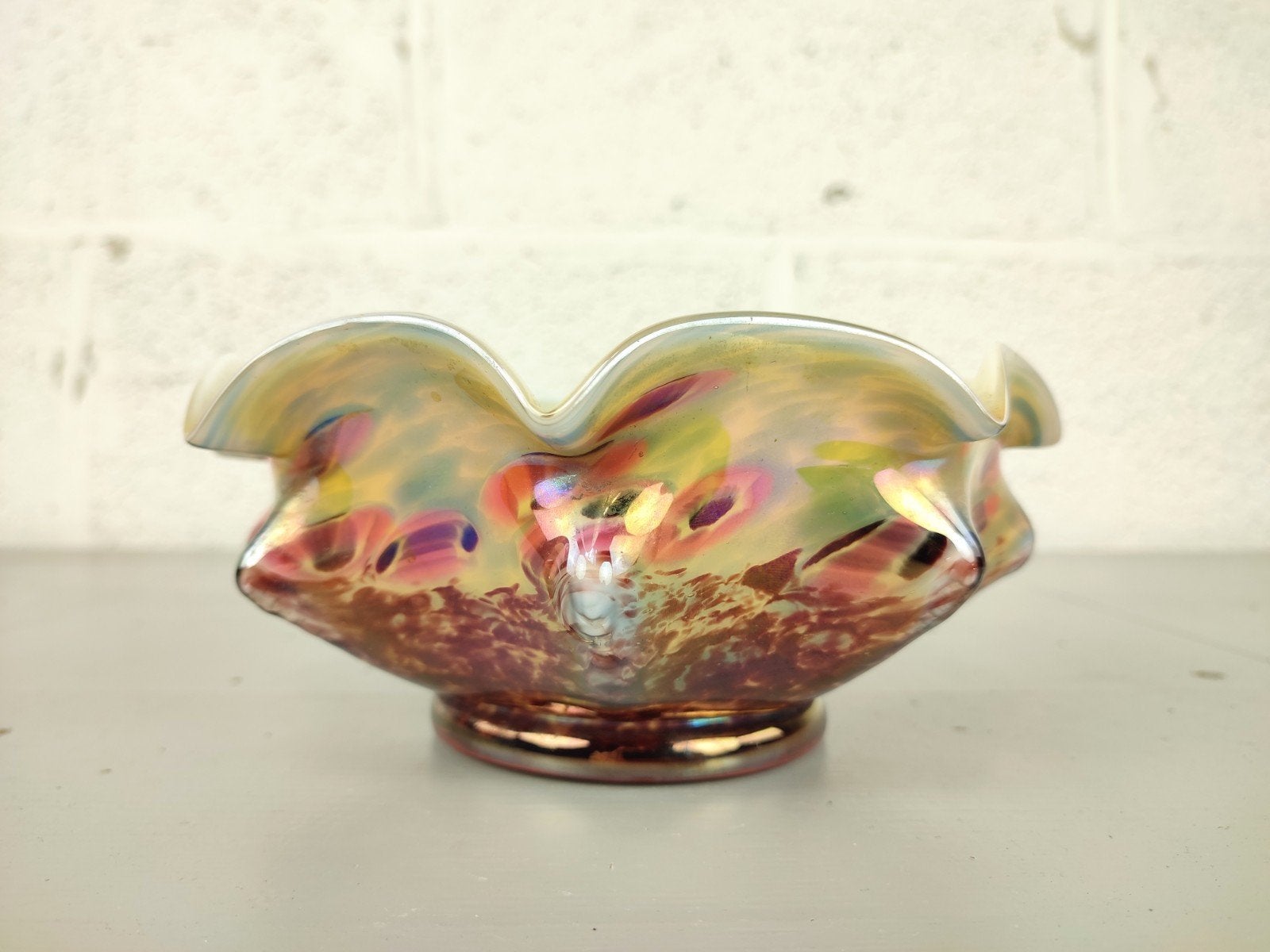 Antieke Kralik millefiori schaal, Antiek en Kunst, Antiek | Glaswerk en Kristal, Ophalen of Verzenden
