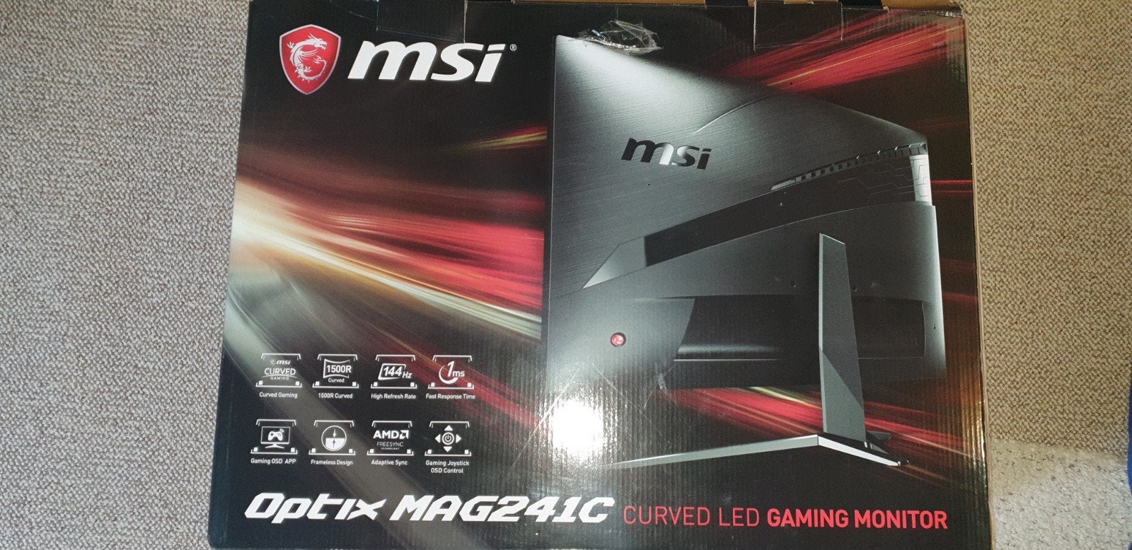 Monitor MSI, Computers en Software, 101 t/m 150 Hz, 23,6, MSI gaming, Zo goed als nieuw