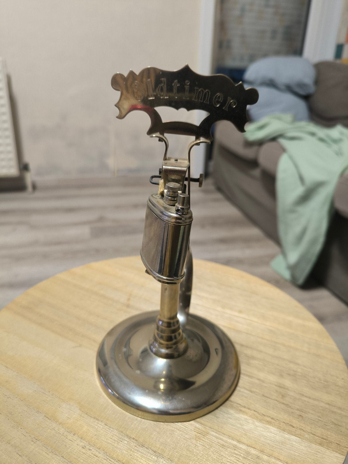 Briquet de table mécanique vintage « Oldtimer » à essence –, Collections, Enlèvement ou Envoi