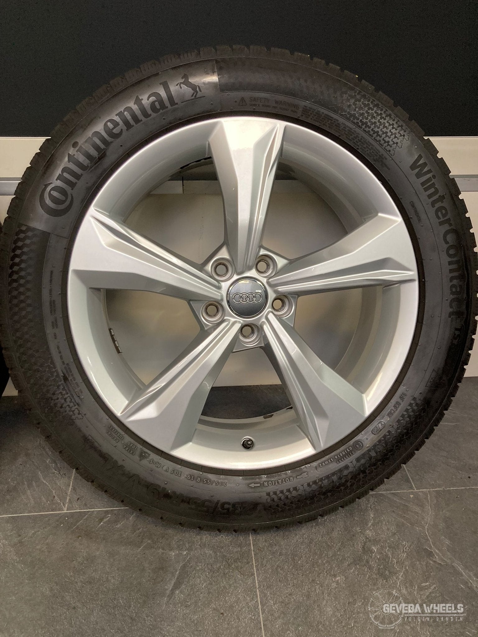 19” originele Audi Q5 velgen + winterbanden 5x112 235/55/19, Pneus et Jantes, Pneus hiver, Véhicule de tourisme, -