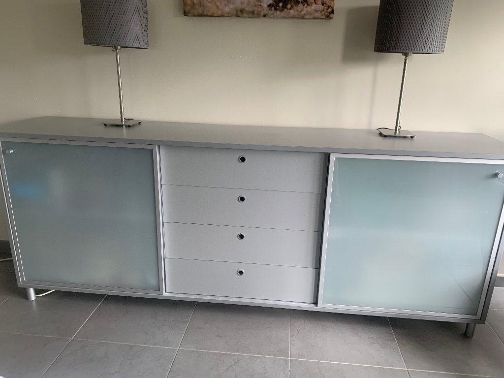 Dressoirkast, Avec tiroir(s), 25 à 50 cm, 200 cm ou plus, Verre