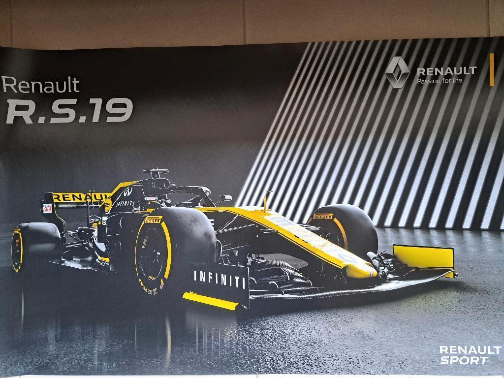 Poster Formule 1 Renault R.S. 19, Ophalen of Verzenden, Zo goed als nieuw, Renault