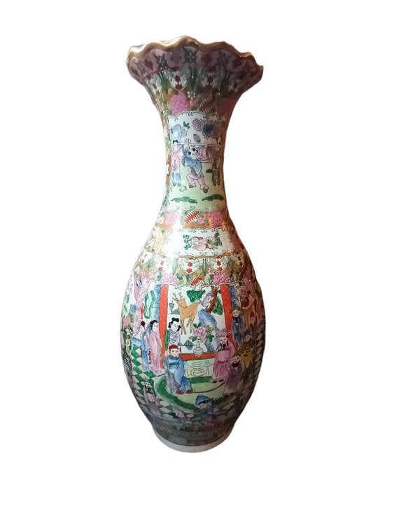 grand vase Famille Rose., Antiquités & Art, Enlèvement