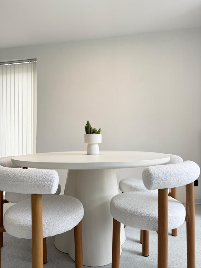 Ronde eettafel 130 cm, Huis en Inrichting, Tafels | Eettafels, Ophalen, Zo goed als nieuw