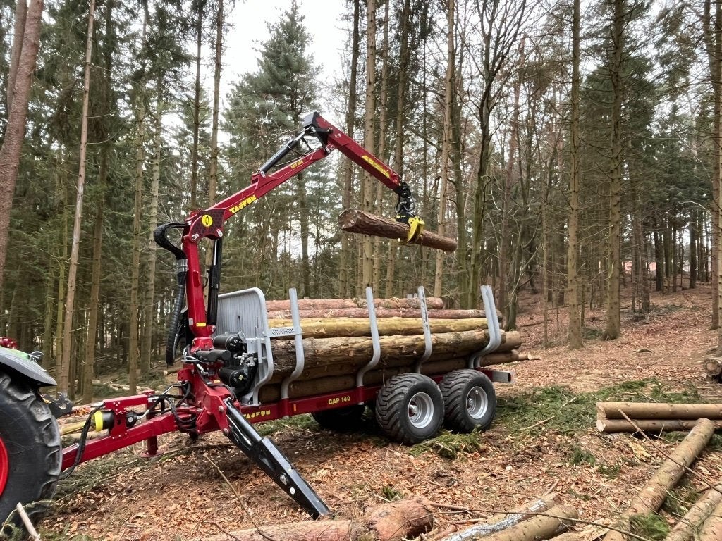 TAJFUN 14 ton bosbouwaanhanger voor tractor, Zakelijke goederen, Ophalen, Serretuinbouw, Weidebouw
