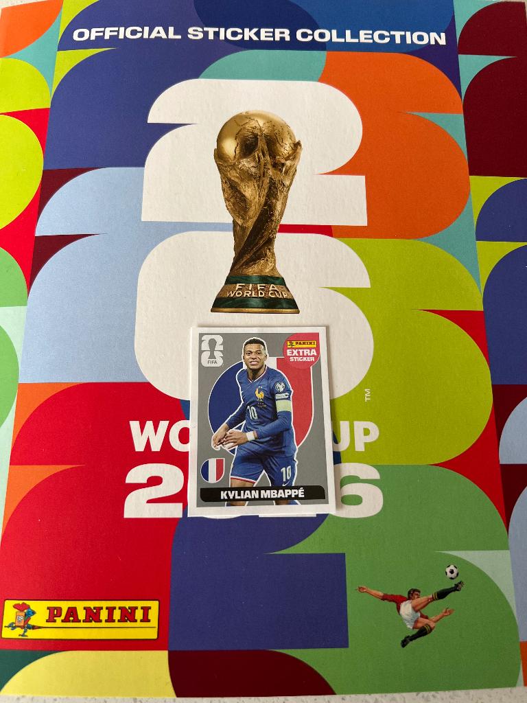 Panini sticker extra wk 2026 Mbappé, Ophalen of Verzenden, Nieuw, Sticker