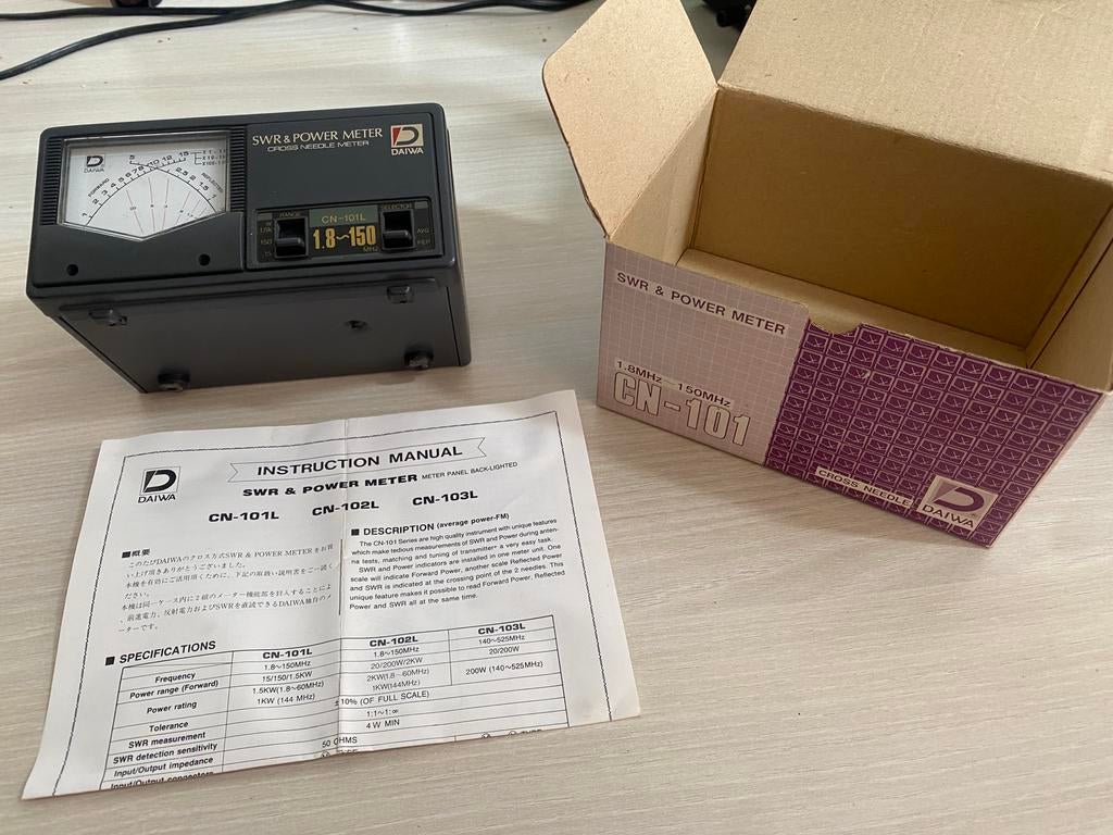Daiwa CN-101L WATTMETRE à aiguilles croisées, Telecommunicatie, Ophalen, Gebruikt