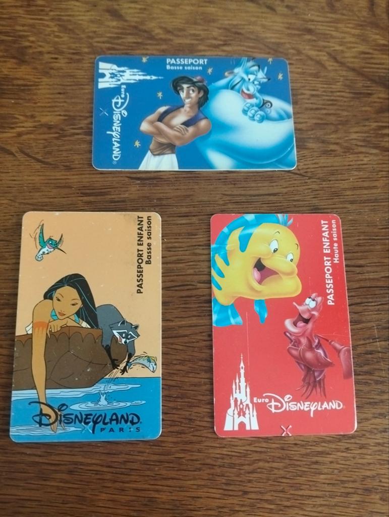 3 inkom kaarten Euro Disney, Verzamelen, Ophalen of Verzenden